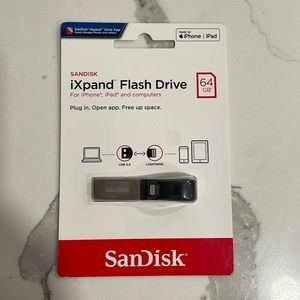 SanDisk® iXpand Flash Drive, USB 3.0, 64GB, Gray